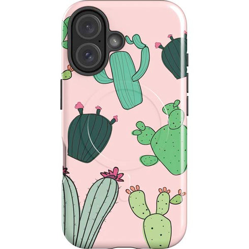 Cactus Print iPhone 16 Magsafe Impact Case