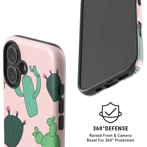 Cactus Print iPhone 16 Magsafe Impact Case
