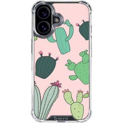 Cactus Print iPhone 16 Plus Clear Case