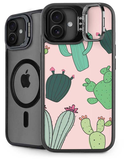 Cactus Print iPhone 16 Plus Kickstand Case