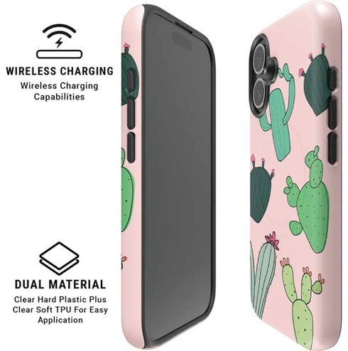 Cactus Print iPhone 16 Plus Magsafe Impact Case