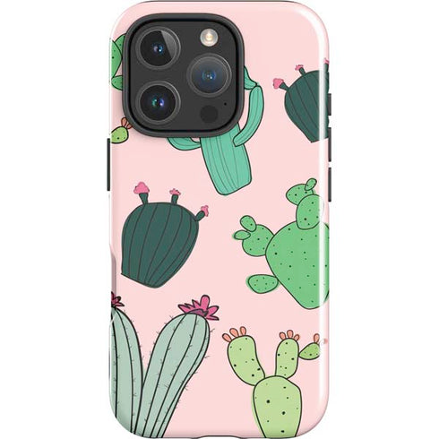 Cactus Print iPhone 16 Pro Impact Case