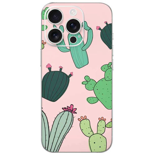 Cactus Print iPhone 16 Pro Skin