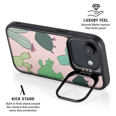 Cactus Print iPhone 16e Kickstand Case