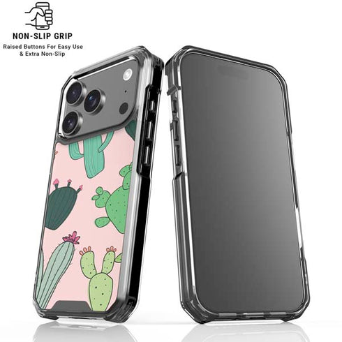 Cactus Print iPhone 18 Pro Clear Case