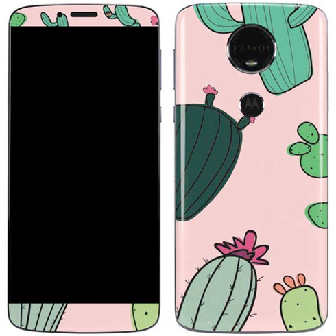 Cactus Print Moto E5 Plus Skin