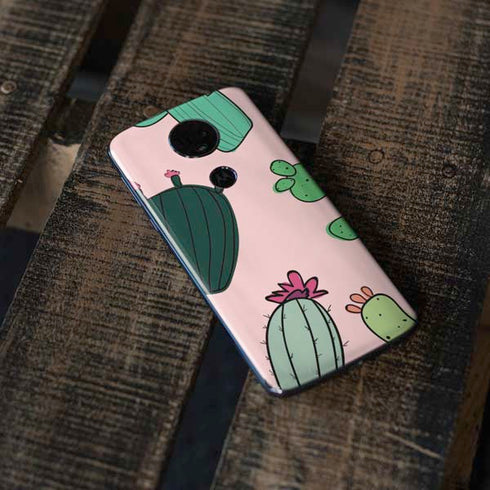 Cactus Print Moto E5 Plus Skin