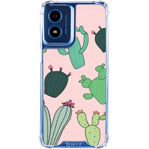 Cactus Print Moto G 5G (2024) Clear Case