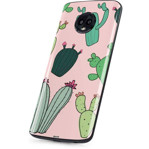 Cactus Print Moto G6 Skin