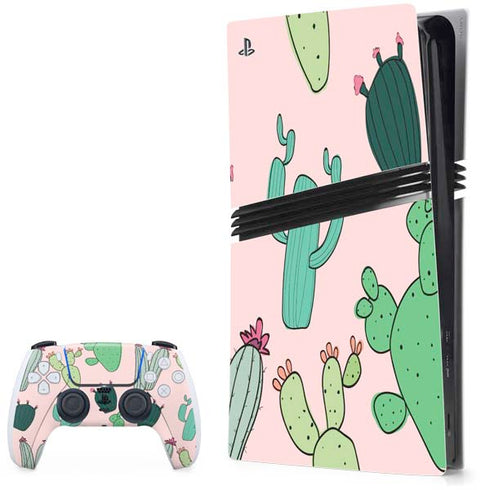 Cactus Print PS5 Pro Bundle Skin