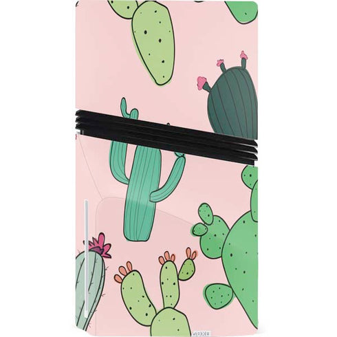 Cactus Print PS5 Pro Disk Console Skin