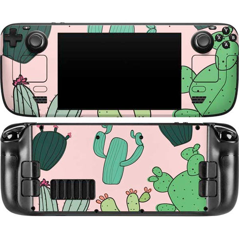 Cactus Print Steam Deck Handheld Gaming Computer Skin