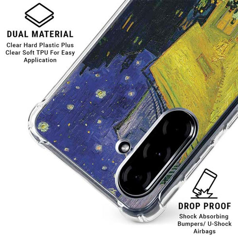 Cafe Terrace at Night by Van Gogh Galaxy A36 5G Clear Case