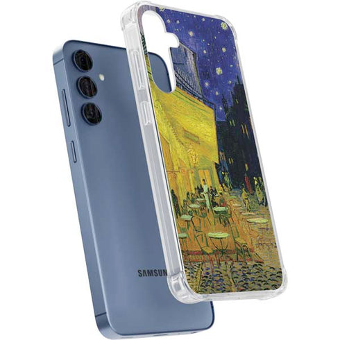 Cafe Terrace at Night by Van Gogh Galaxy A55 5G Clear Case