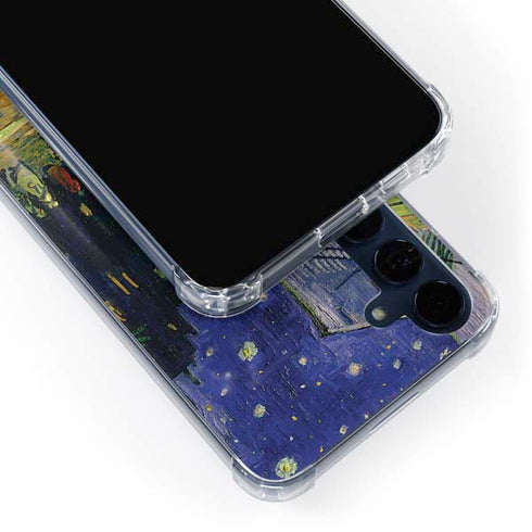 Cafe Terrace at Night by Van Gogh Galaxy A55 5G Clear Case