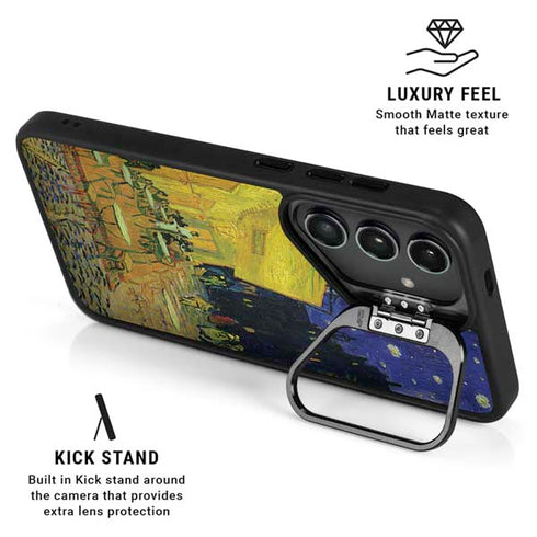 Cafe Terrace at Night by Van Gogh Galaxy S25 Plus Kickstand Case