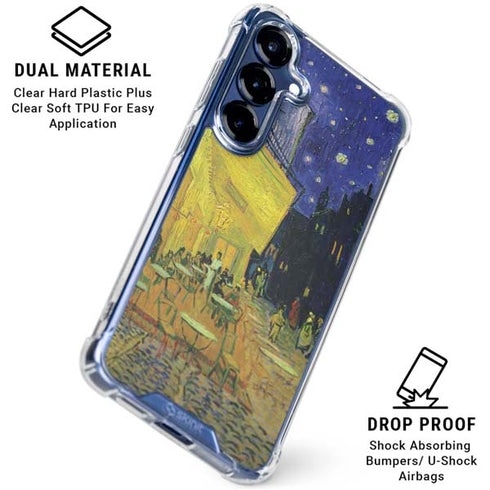 Cafe Terrace at Night by Van Gogh Galaxy S25 Plus Clear Case