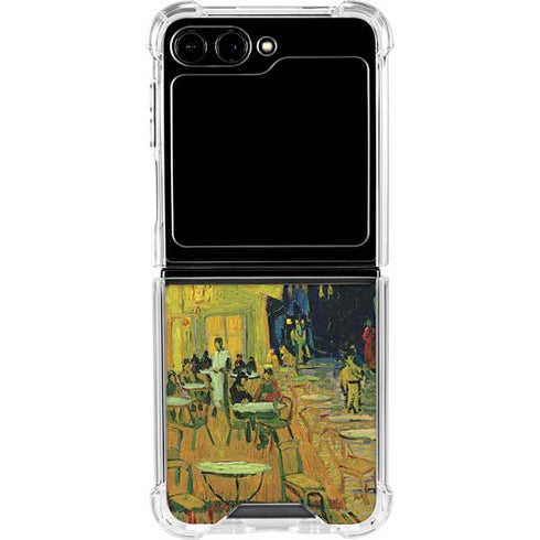 Cafe Terrace at Night by Van Gogh Galaxy Z Flip6 Clear Case