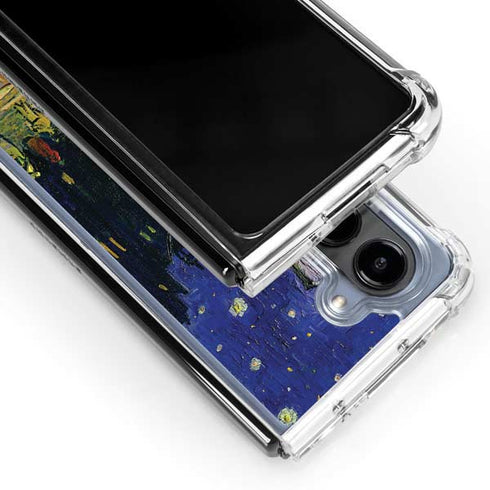 Cafe Terrace at Night by Van Gogh Galaxy Z Fold5 5G Clear Case