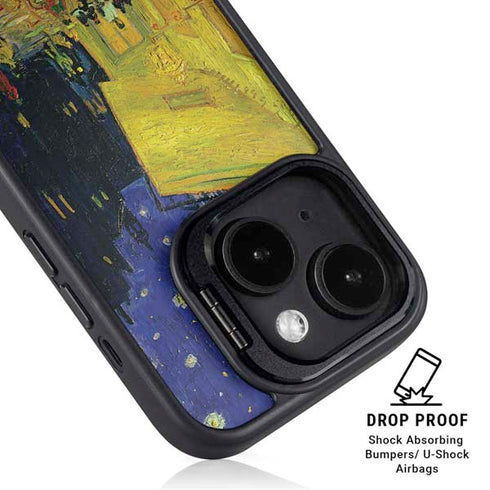 Cafe Terrace at Night by Van Gogh iPhone 14 Kickstand Case