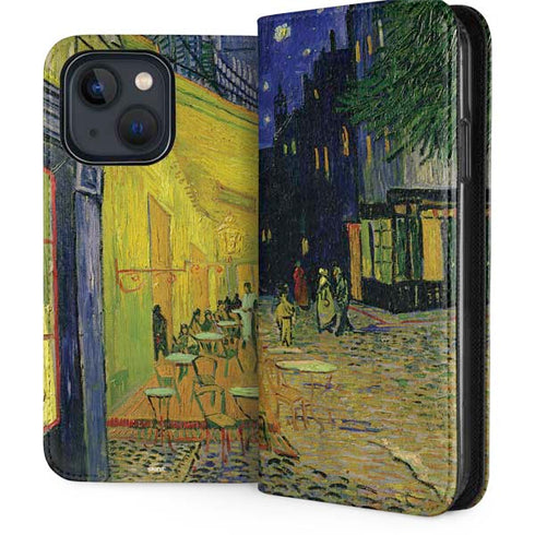 Cafe Terrace at Night by Van Gogh iPhone 14 Plus Folio Case
