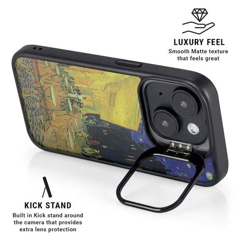Cafe Terrace at Night by Van Gogh iPhone 14 Plus Kickstand Case