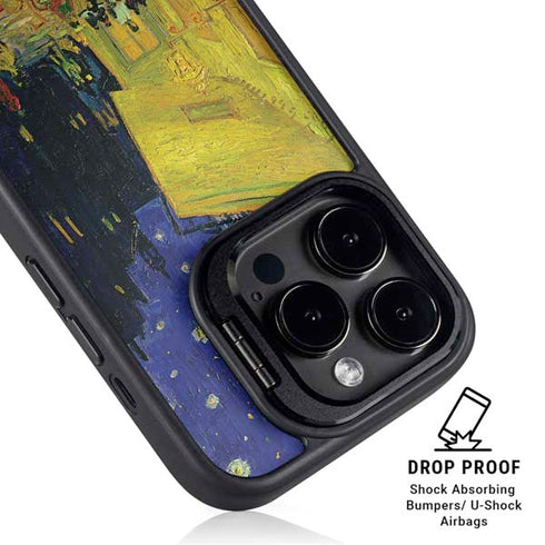 Cafe Terrace at Night by Van Gogh iPhone 14 Pro Kickstand Case