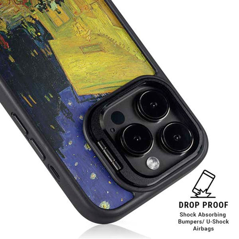 Cafe Terrace at Night by Van Gogh iPhone 14 Pro Max Kickstand Case