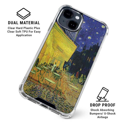 Cafe Terrace at Night by Van Gogh iPhone 15 Clear Case
