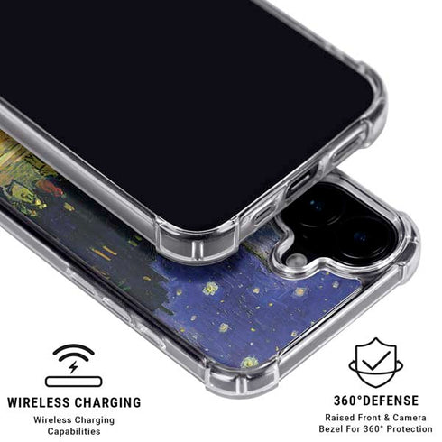 Cafe Terrace at Night by Van Gogh iPhone 16 Plus Clear Case