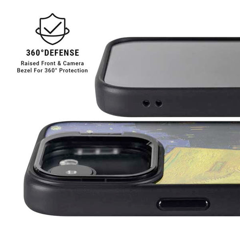 Cafe Terrace at Night by Van Gogh iPhone 16e Kickstand Case