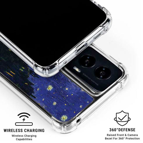 Cafe Terrace at Night by Van Gogh Moto G Power 5G (2024) Clear Case