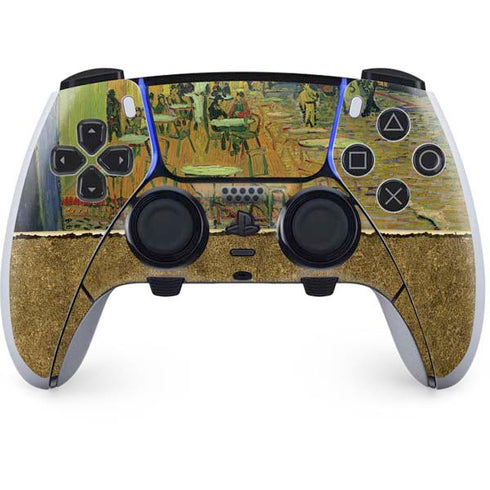 Vincent Van Gogh Cafe Terrace at Night PS5 DualSense Edge Pro Controller Skin
