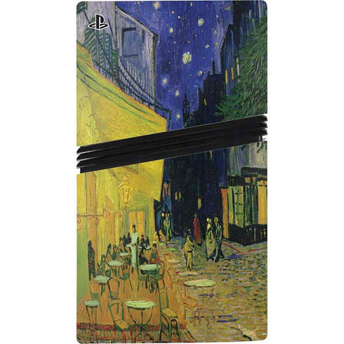 Cafe Terrace at Night by Van Gogh PS5 Pro Disk Console Skin