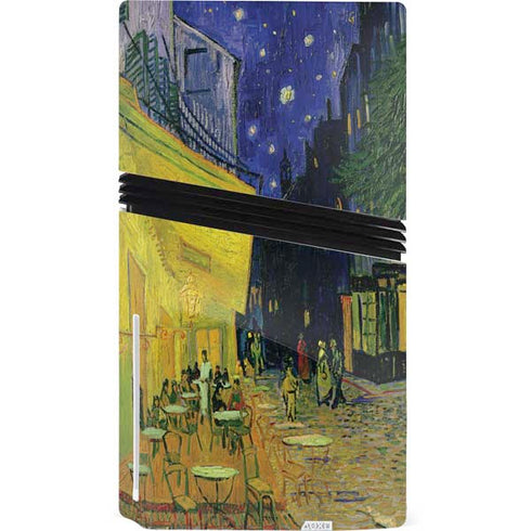 Cafe Terrace at Night by Van Gogh PS5 Pro Disk Console Skin