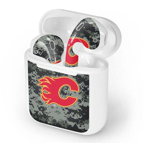 NHL Calgary Flames Camo Apple AirPods Skin