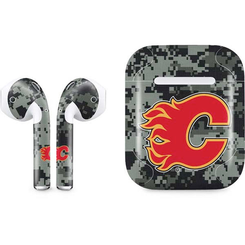 NHL Calgary Flames Camo Apple AirPods Skin