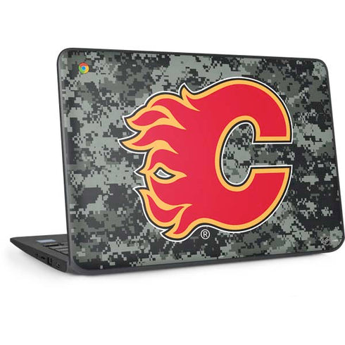NHL Calgary Flames Camo HP Chromebook Skin