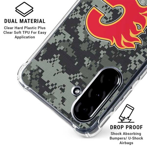 NHL Calgary Flames Camo Galaxy A36 5G Clear Case