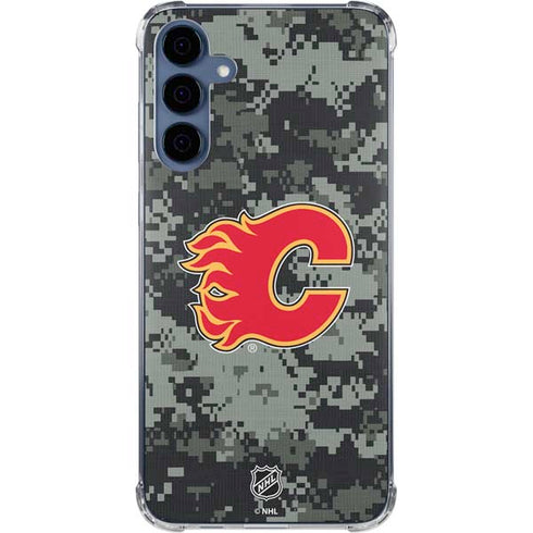 NHL Calgary Flames Camo Galaxy A55 5G Clear Case