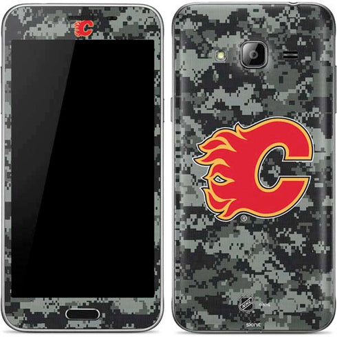 NHL Calgary Flames Camo Galaxy J3 Skin