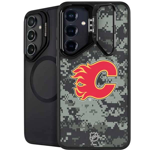 NHL Calgary Flames Camo Galaxy S24 Kickstand Case