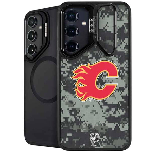 NHL Calgary Flames Camo Galaxy S25 Plus Kickstand Case