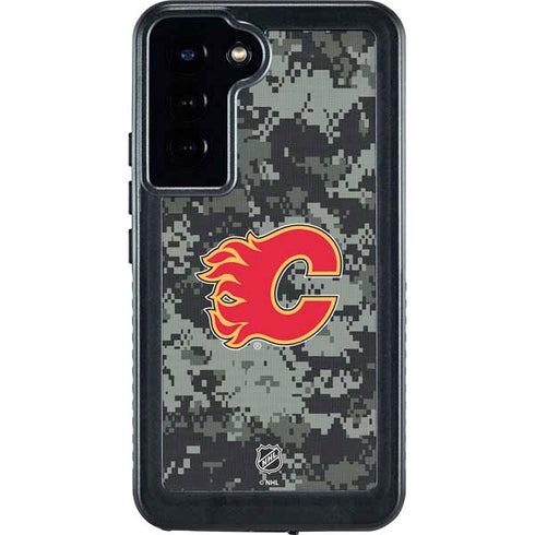 NHL Calgary Flames Camo Galaxy S24 Plus Waterproof Case