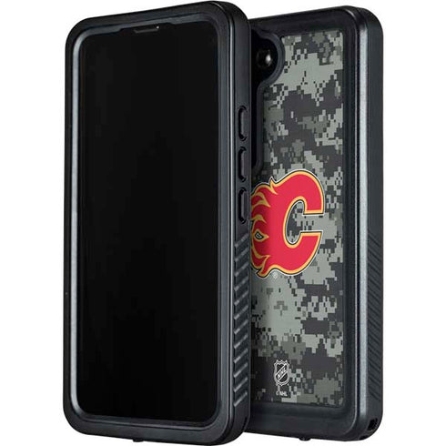 NHL Calgary Flames Camo Galaxy S24 Plus Waterproof Case