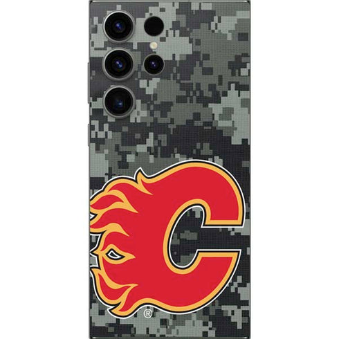 NHL Calgary Flames Camo Galaxy S25 Ultra Skin