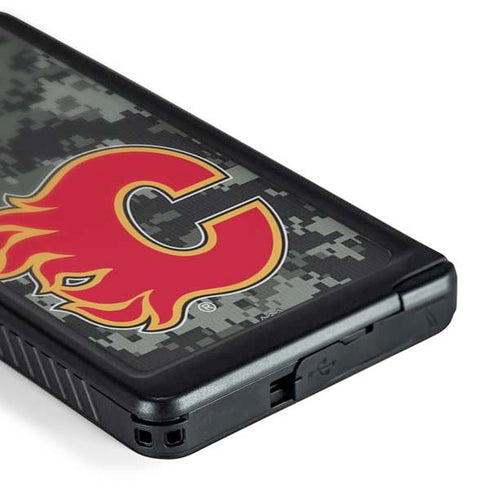 NHL Calgary Flames Camo Galaxy S24 Ultra Waterproof Case