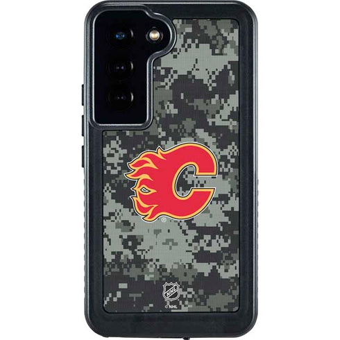 NHL Calgary Flames Camo Galaxy S24 Waterproof Case
