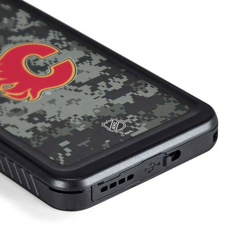 NHL Calgary Flames Camo Galaxy S24 Waterproof Case