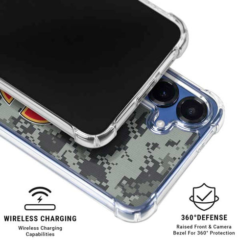 NHL Calgary Flames Camo Galaxy S25 Plus Clear Case